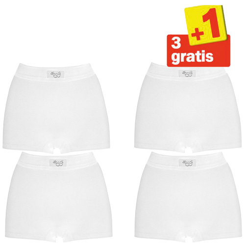 Sloggi Double Comfort Short 4 pack Wit 3+1 Gratis