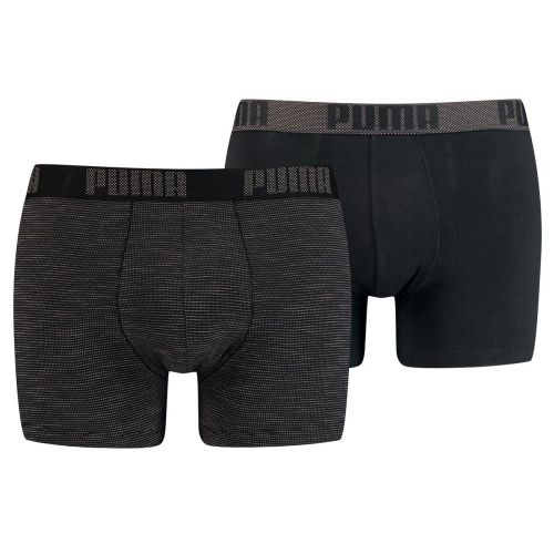 Puma Boxershort 2 pack Birdfeet Stripe Black Combo