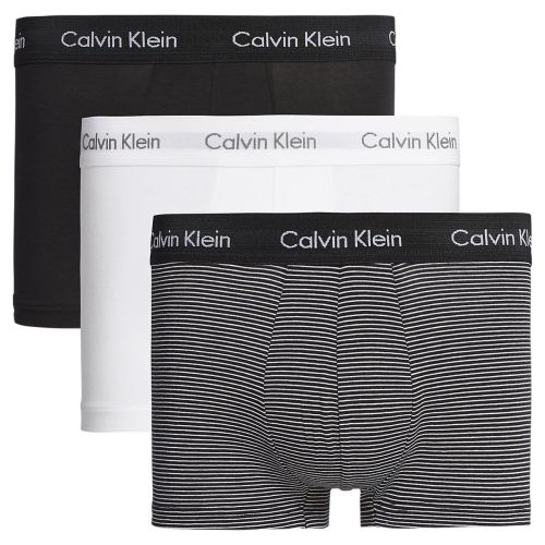 Calvin Klein Ondergoed 3Pack Zwart Wit Gestreept Low Rise Trunk