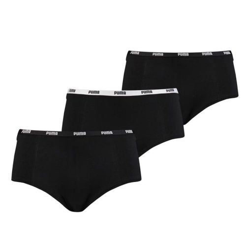 Puma Soft Cotton Mini Short 3Pack Black