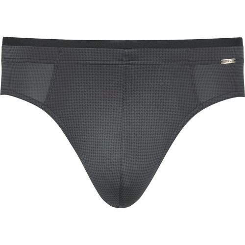 MEY Heren Houndstooth Slip Jazz-Pants Highleg Brief Zwart 62219