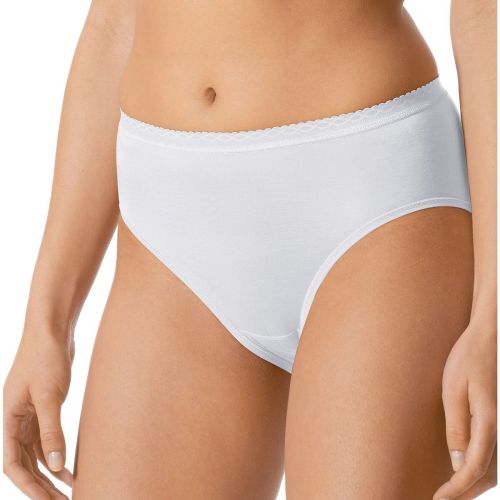 MEY Dames MEY Lights Midi Heup Slip Kant Wit 89202