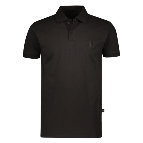 Gino Santi Heren Polo Pique Zwart