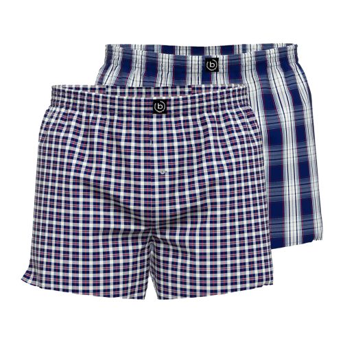 Bugatti Heren Boxer Shorts Pure Cotton 2Pack Red Blue