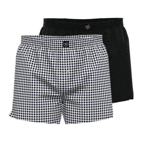 Bugatti Heren Boxer Shorts Pure Cotton 2Pack Black Mix