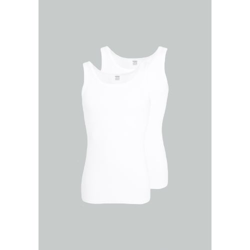 CeCeBa Heren Hemd Classic Fine Rib 2pack Wit