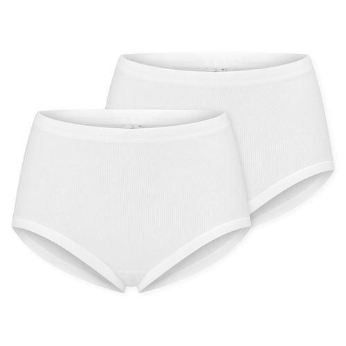 Schiesser Dames Maxi 2pack Rib Wit