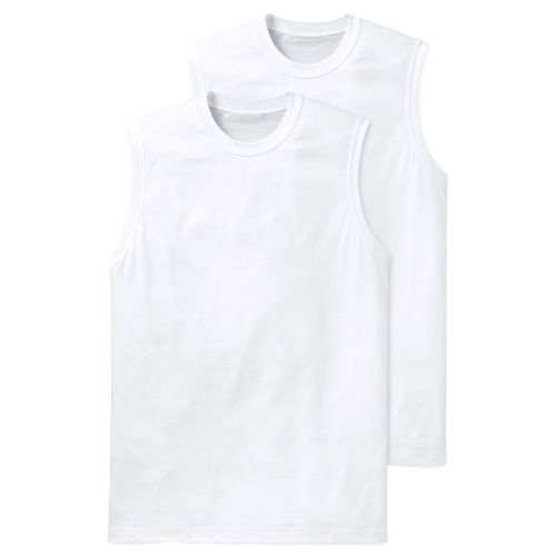 SCHIESSER Heren Sleeveless Shirt Essentials 2Pack Wit
