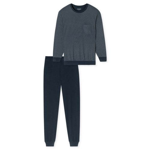 Schiesser Heren Pyjama Lang Nightblue
