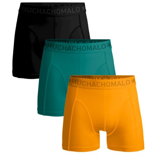 MuchachoMalo Heren Boxershorts Microfiber 3Pack Zwart Groen Oranje 31