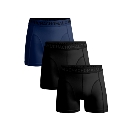MuchachoMalo Heren Boxershorts Microfiber 3Pack Zwart Blauw 44
