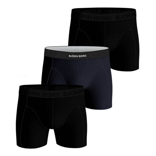 Bjorn Borg Boxershorts 3Pack Sammy Shorts BB SOLIDS Black Beauty