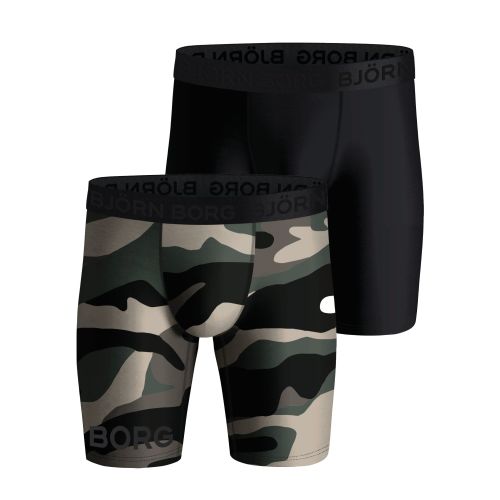 Bjorn Borg Heren Boxershort 2Pack Performance Army 10001281-MP001