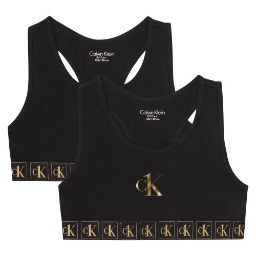 Calvin Klein Meisjes Bralette 2Pack Black Gold