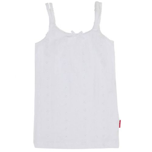 Claesen's Meisjes Singlet White Embroidery