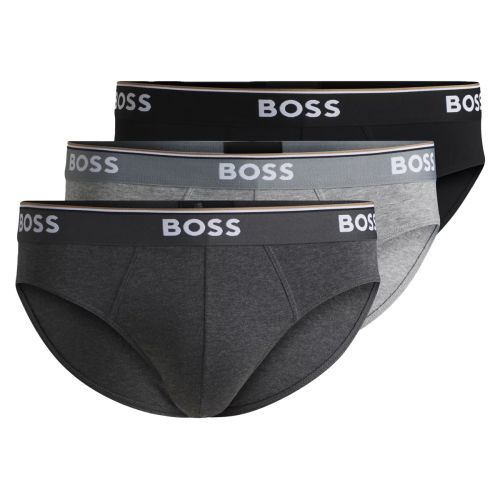 Hugo Boss Brief Slip Power 3Pack Zwart Grijs