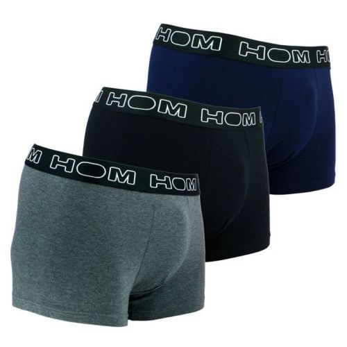 HOM Boxer Brief 3Pack Boxerlines Zwart, Navy, Grijs