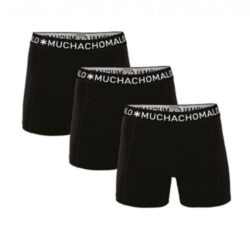 MuchachoMalo Black Solid 185 3Pack Jongens Boxershorts