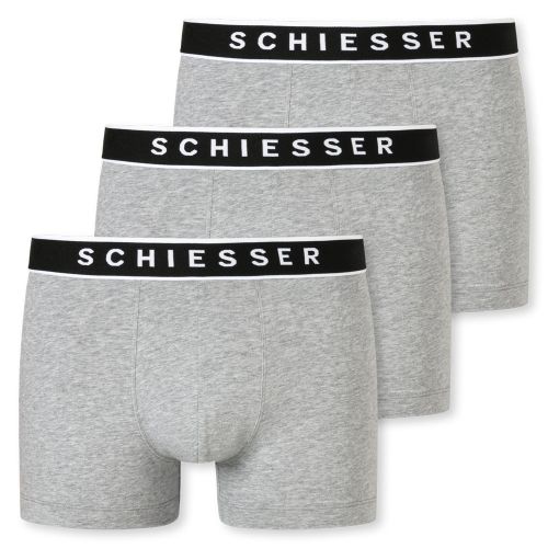 Schiesser Boxershort 95/5 Organic 3Pack Grijs