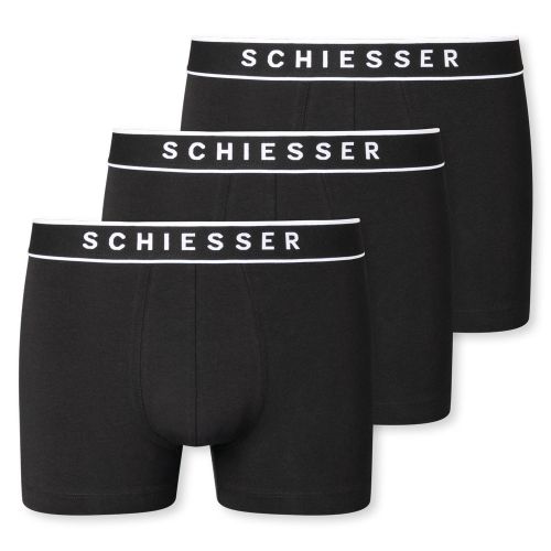 Schiesser Boxershort 95/5 Organic 3Pack Zwart