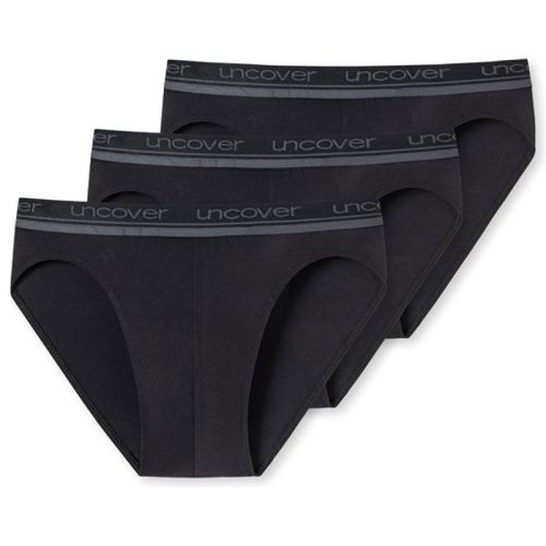 SCHIESSER Uncover Heren Midi Slip 3Pack Zwart