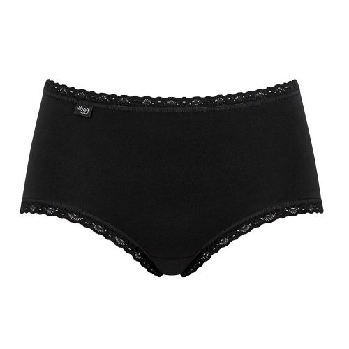 Sloggi 24/7 Cotton Lace Midi Slip Zwart
