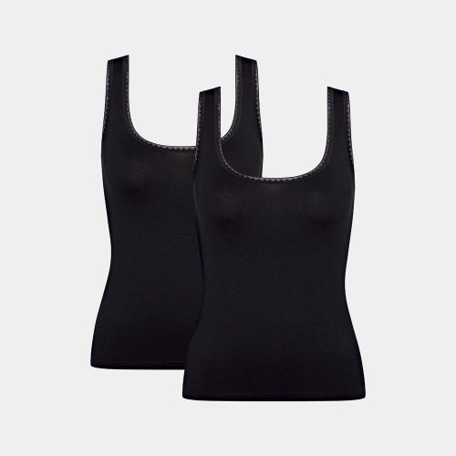 Sloggi Dames GO Organic Tanktop C2P Zwart 2pack