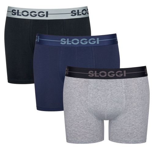 Sloggi Men GO Short Blue Black Grey 3Pack