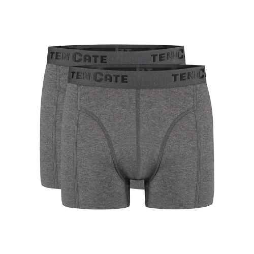 Ten Cate Heren Basics Shorts Cotton Stretch 2Pack Antraciet Melee