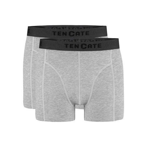 Ten Cate Heren Basics Shorts Cotton Stretch 2Pack Light Grey Melee