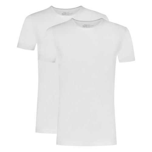 Ten Cate Heren Basics T-shirt Cotton Stretch 2Pack Wit