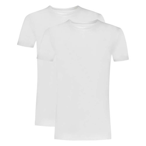 Ten Cate Heren Basics T-shirt High Neck Cotton Strecht 2Pack Wit