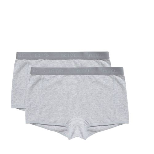 Ten Cate Meisjes Shorts 2Pack Cotton Stretch Light Grey Melee