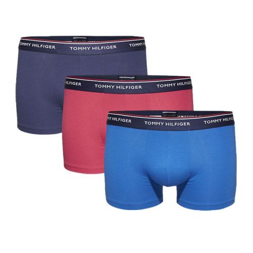 Tommy Hilfiger heren 3pack Trunks Claret/ Classic Blue/ Peacoat