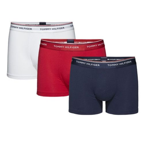Tommy Hilfiger Trunk boxershorts 3pack rood wit blauw