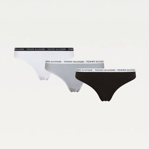 Tommy Hilfiger Women 3Pack Bikini Contrast Black White Grey